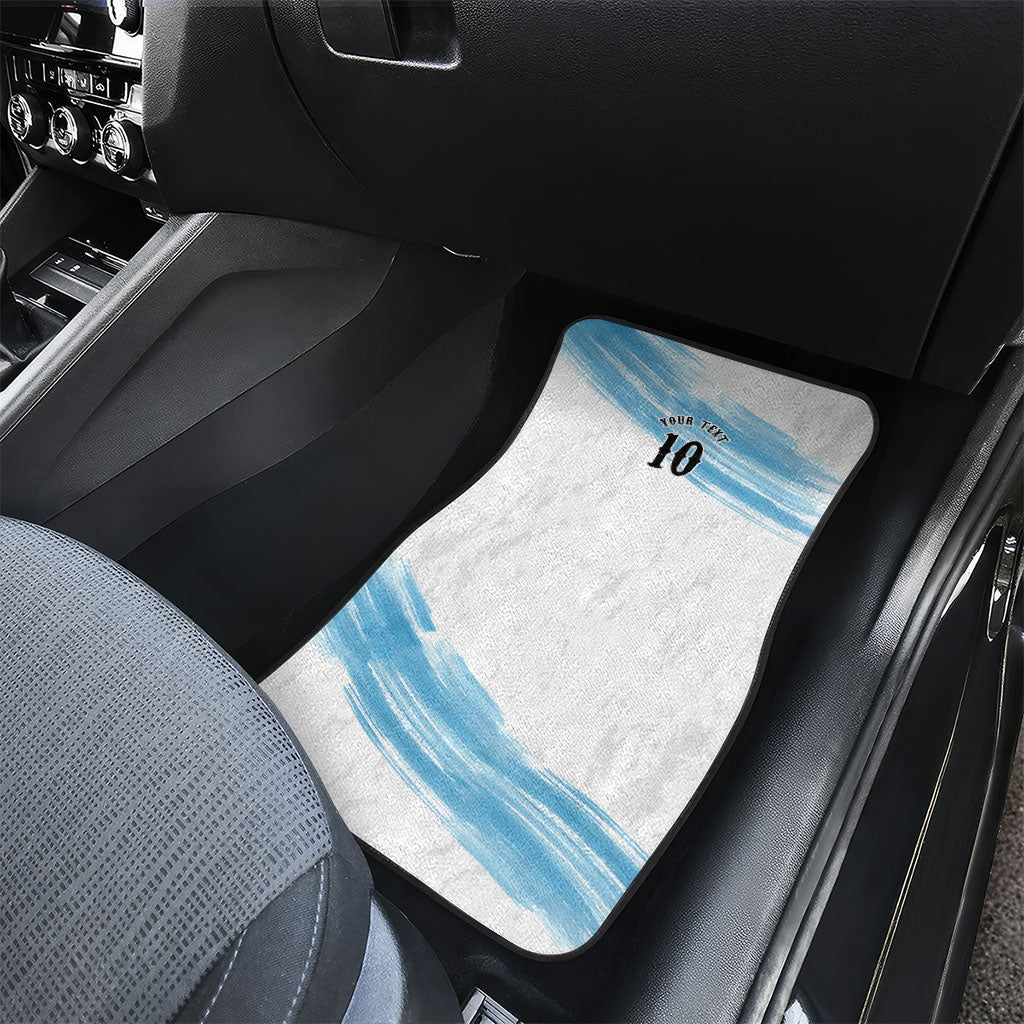 Personalized Argentina Football Car Mats La Seleccion Horse - Sun Of May