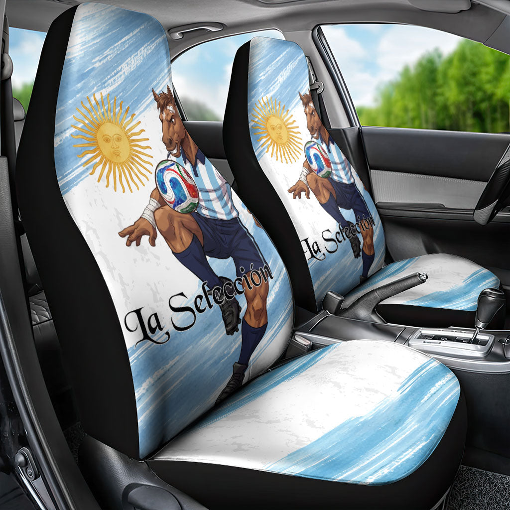 Argentina Football Car Seat Cover La Seleccion Horse - Sun Of May