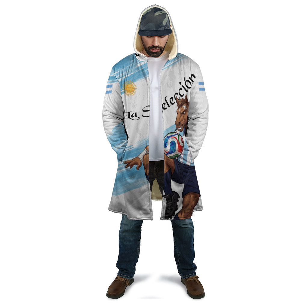 Personalized Argentina Football Cloak La Seleccion Horse - Sun Of May