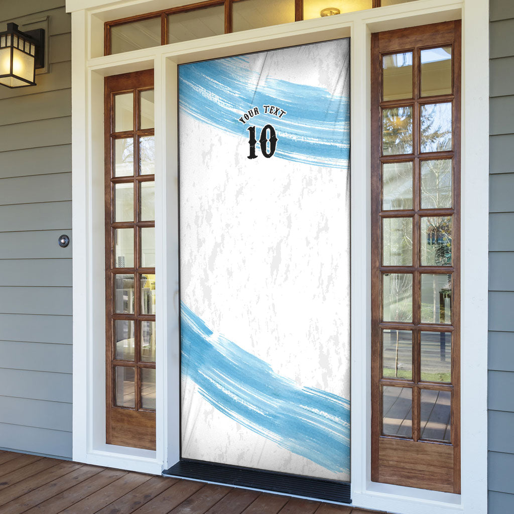 Personalized Argentina Football Door Cover La Seleccion Horse - Sun Of May