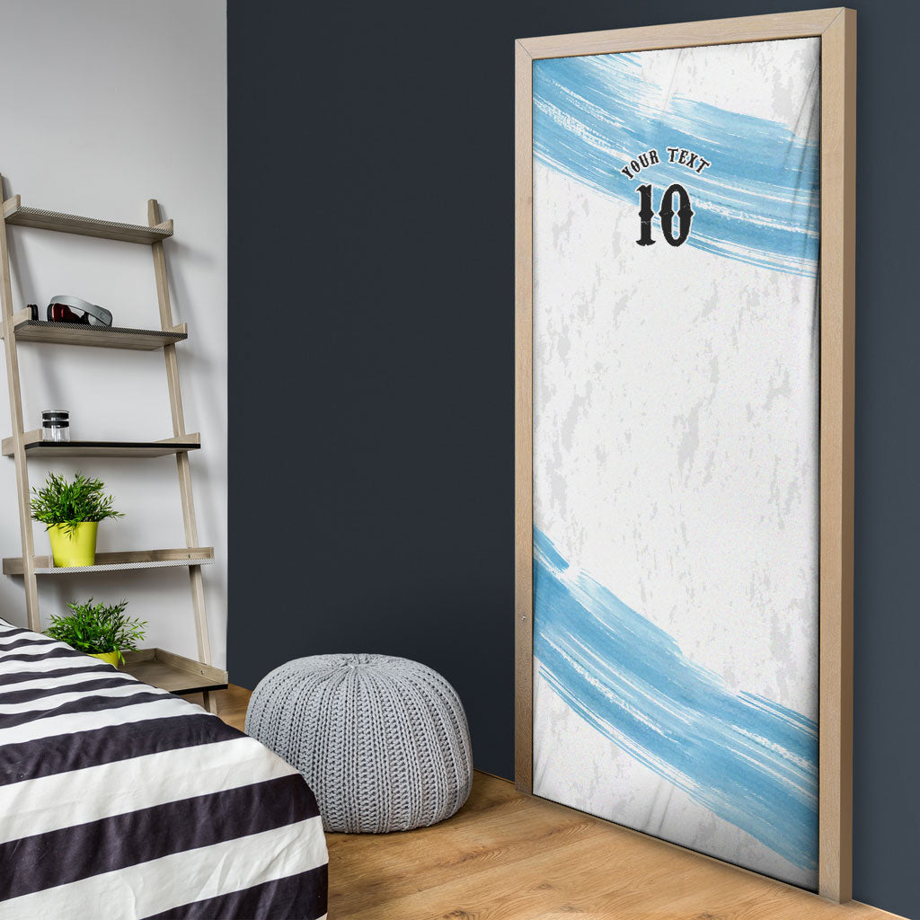 Personalized Argentina Football Door Cover La Seleccion Horse - Sun Of May