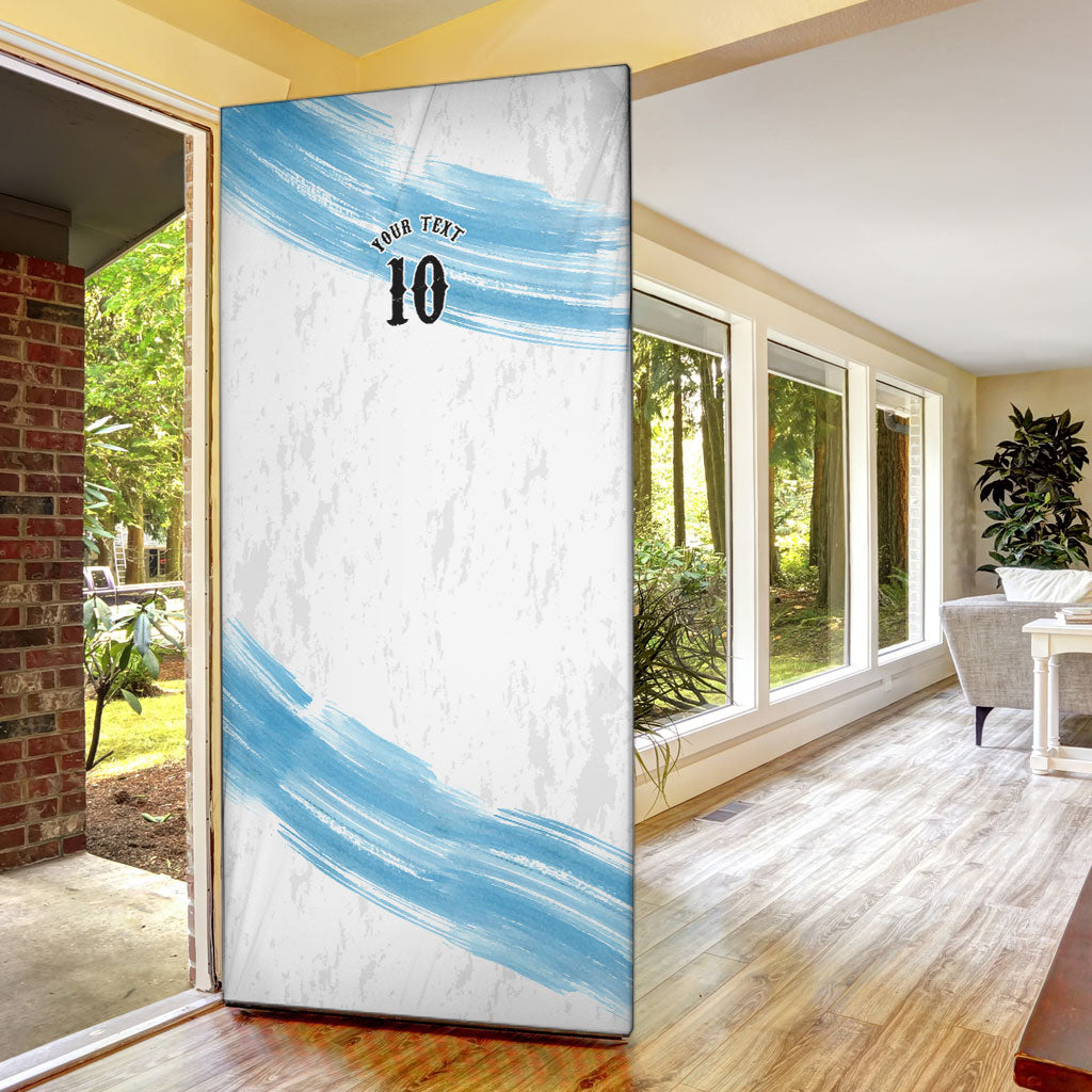 Personalized Argentina Football Door Cover La Seleccion Horse - Sun Of May