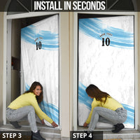 Personalized Argentina Football Door Cover La Seleccion Horse - Sun Of May