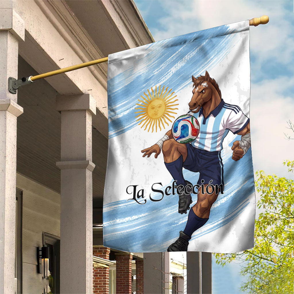 Argentina Football Garden Flag La Seleccion Horse - Sun Of May