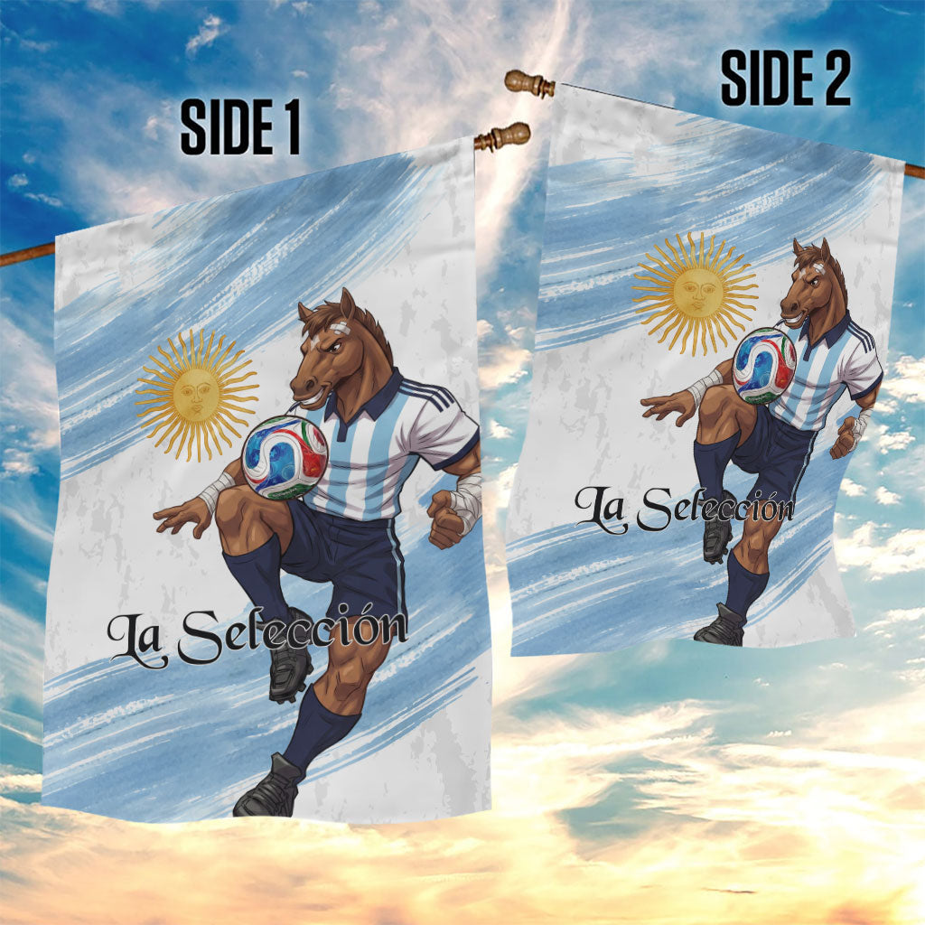 Argentina Football Garden Flag La Seleccion Horse - Sun Of May