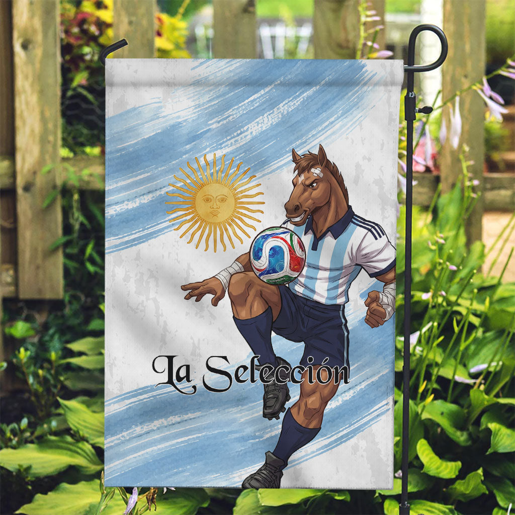Argentina Football Garden Flag La Seleccion Horse - Sun Of May