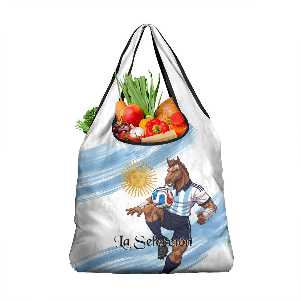 Argentina Football Grocery Bag La Seleccion Horse - Sun Of May