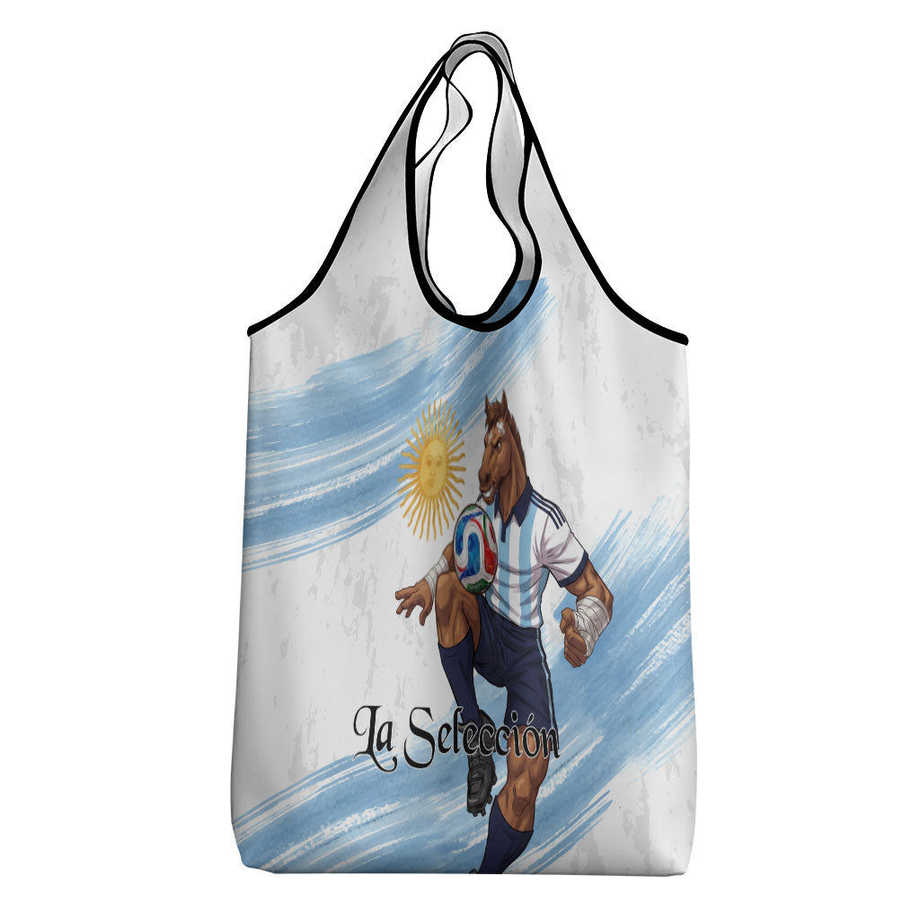 Argentina Football Grocery Bag La Seleccion Horse - Sun Of May