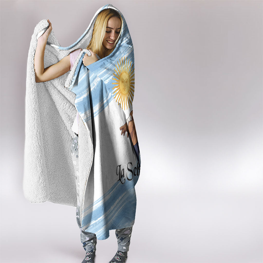 Argentina Football Hooded Blanket La Seleccion Horse - Sun Of May