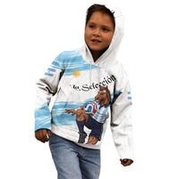 Personalized Argentina Football Kid Hoodie La Seleccion Horse - Sun Of May