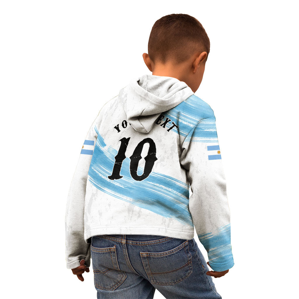 Personalized Argentina Football Kid Hoodie La Seleccion Horse - Sun Of May