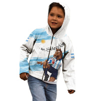 Personalized Argentina Football Kid Hoodie La Seleccion Horse - Sun Of May