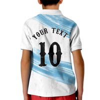Personalized Argentina Football Kid Polo Shirt La Seleccion Horse - Sun Of May