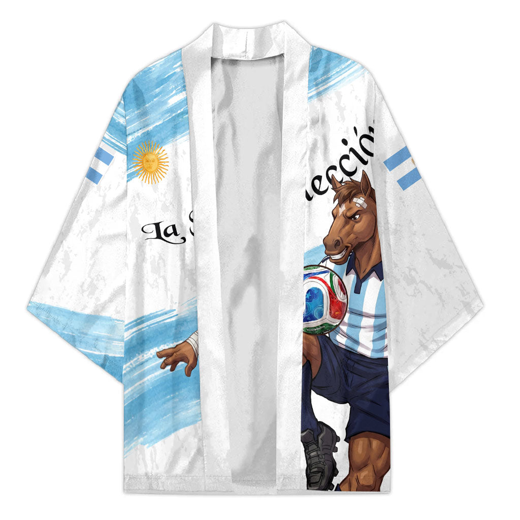 Personalized Argentina Football Kimono La Seleccion Horse - Sun Of May