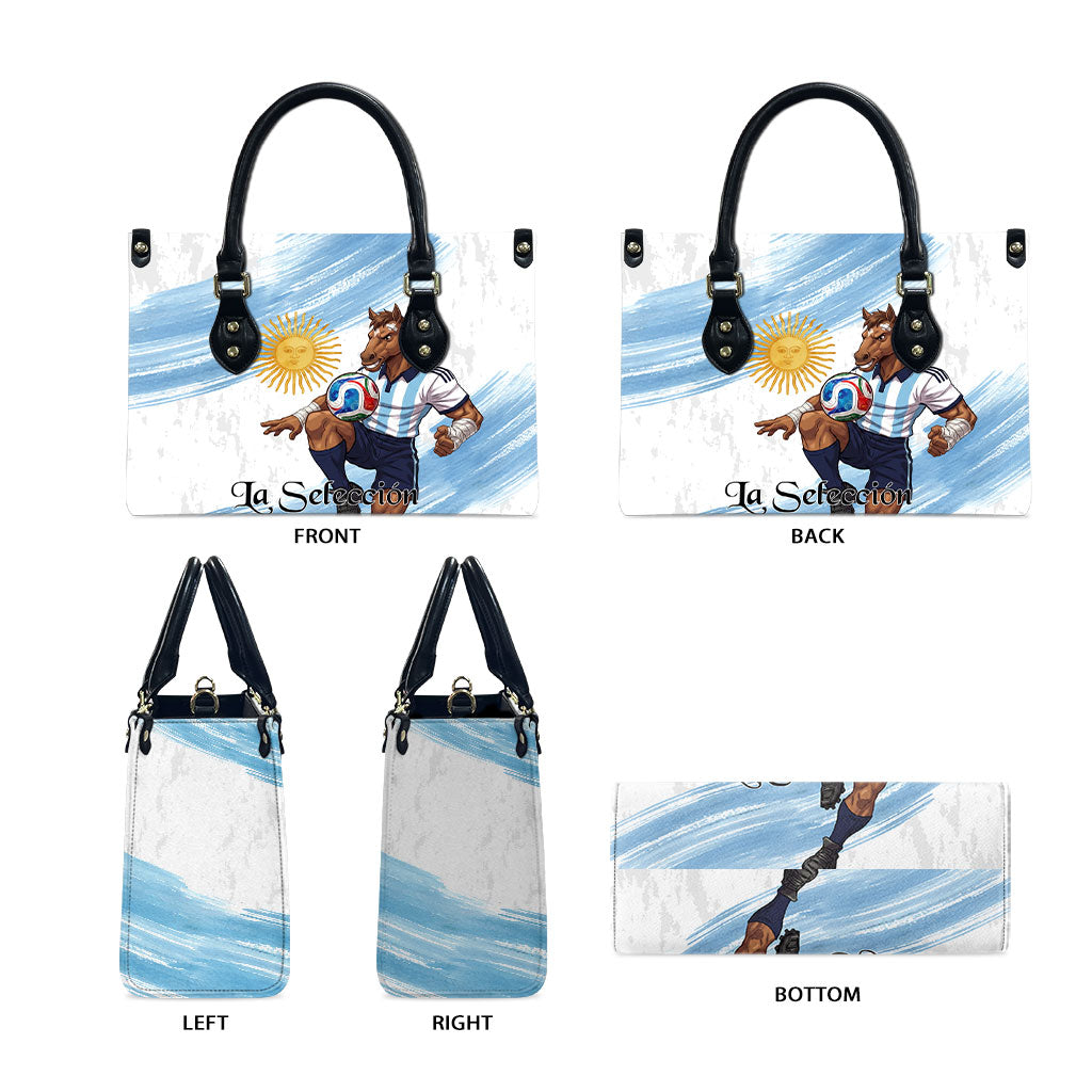 Argentina Football Leather Bag La Seleccion Horse - Sun Of May