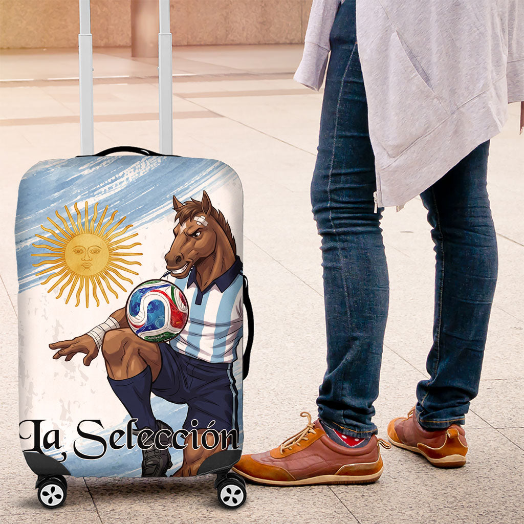 Argentina Football Luggage Cover La Seleccion Horse - Sun Of May