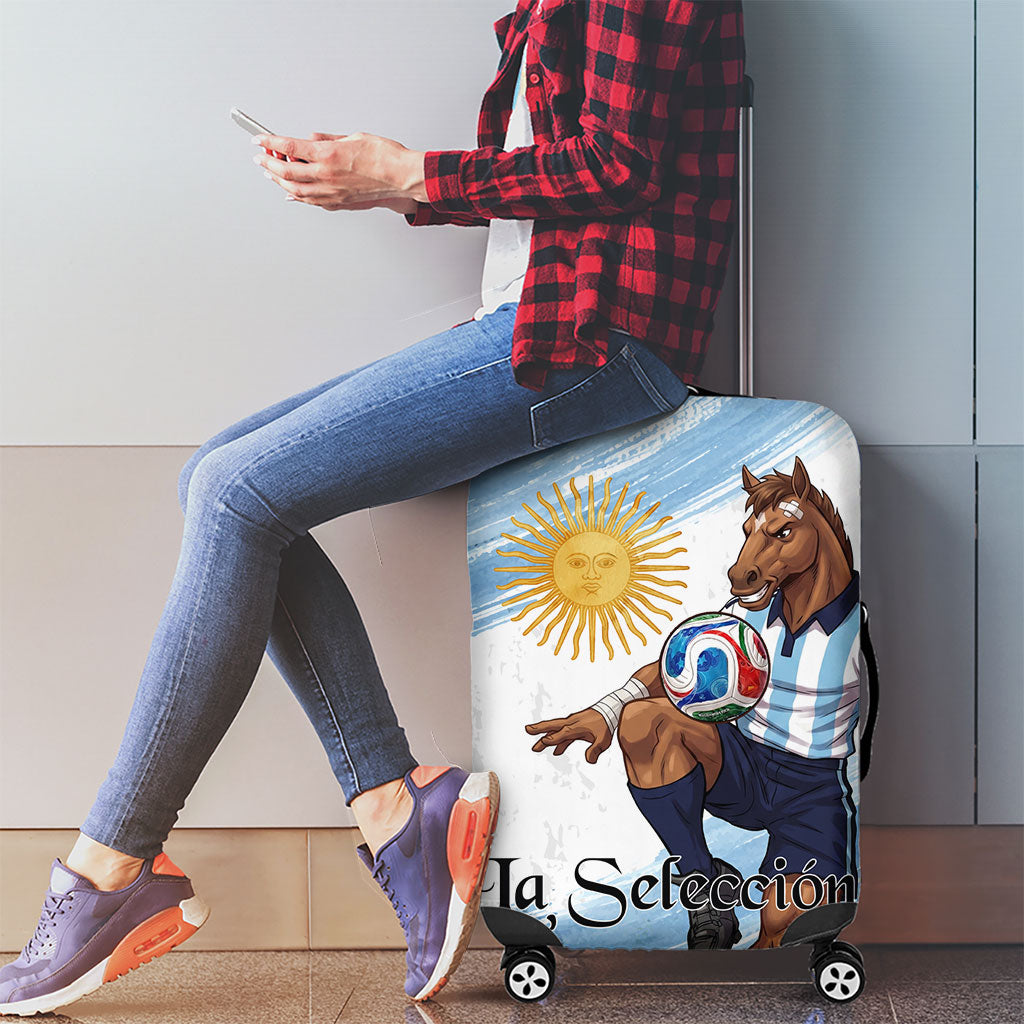 Argentina Football Luggage Cover La Seleccion Horse - Sun Of May