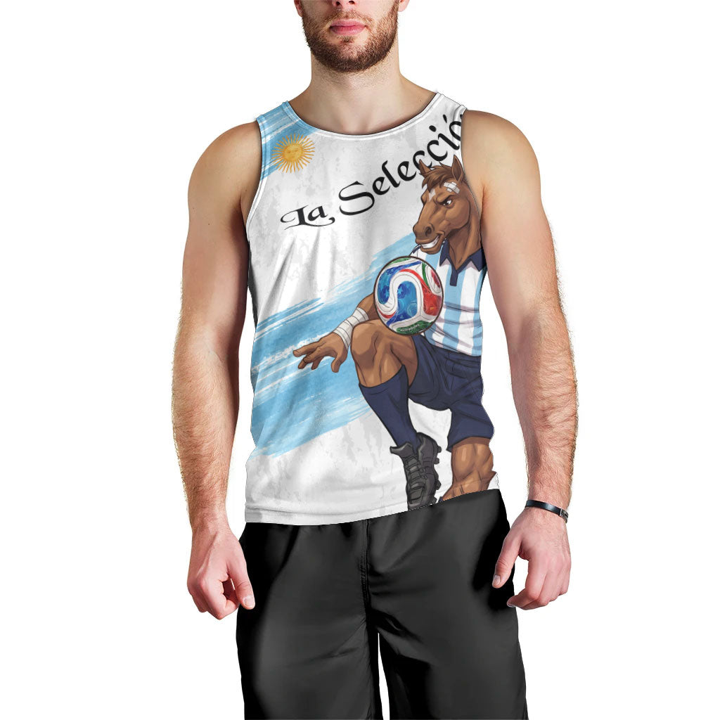 Personalized Argentina Football Men Tank Top La Seleccion Horse - Sun Of May