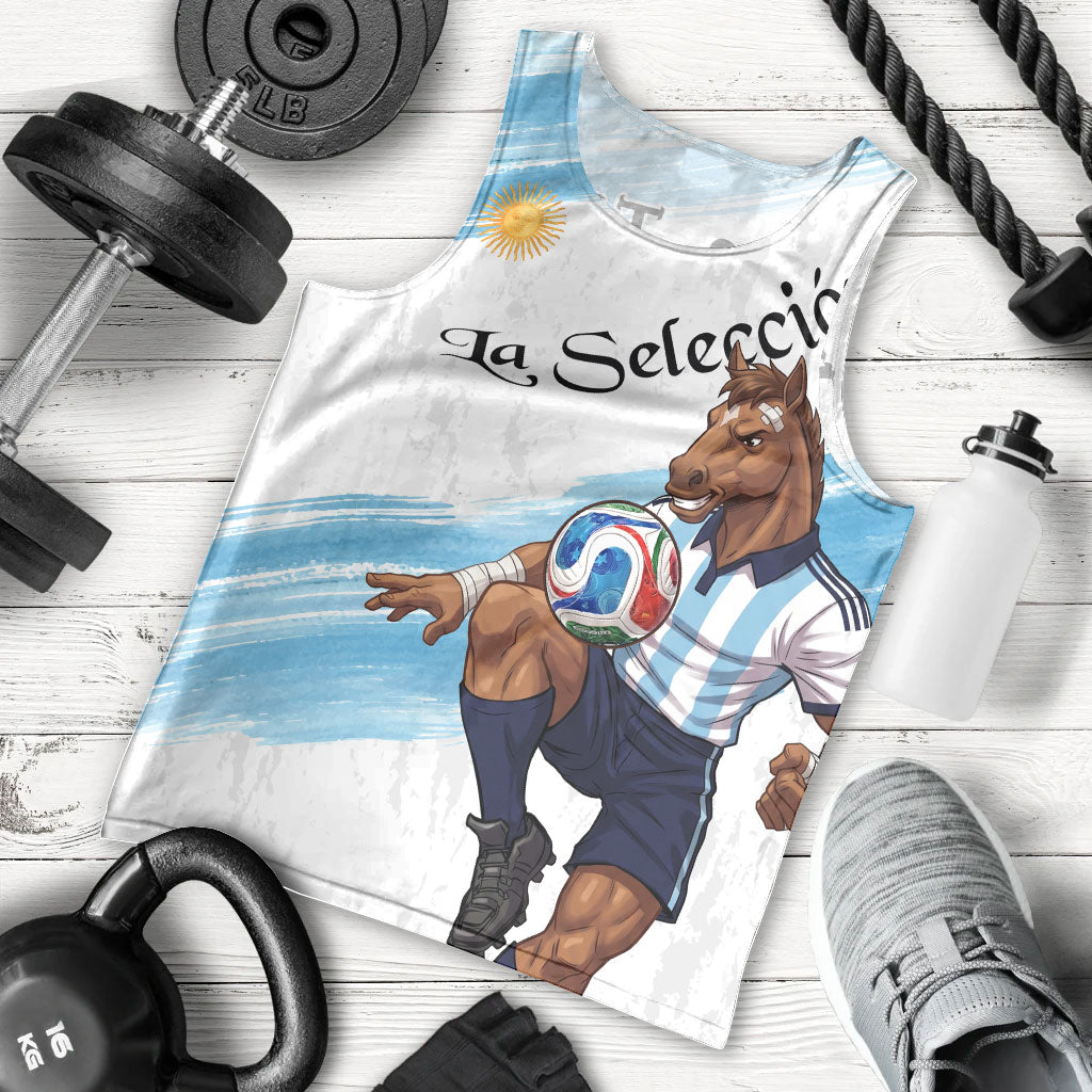 Personalized Argentina Football Men Tank Top La Seleccion Horse - Sun Of May