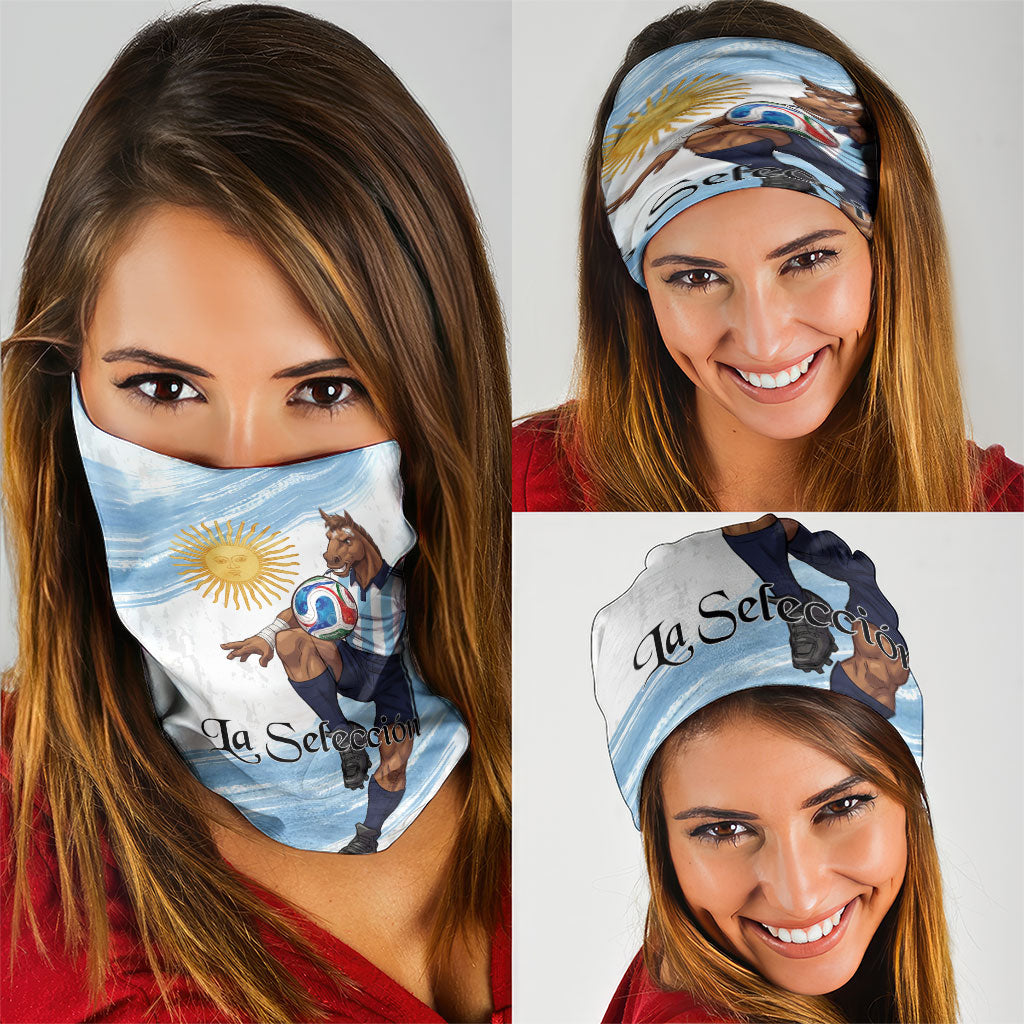 Argentina Football Neck Gaiter La Seleccion Horse - Sun Of May