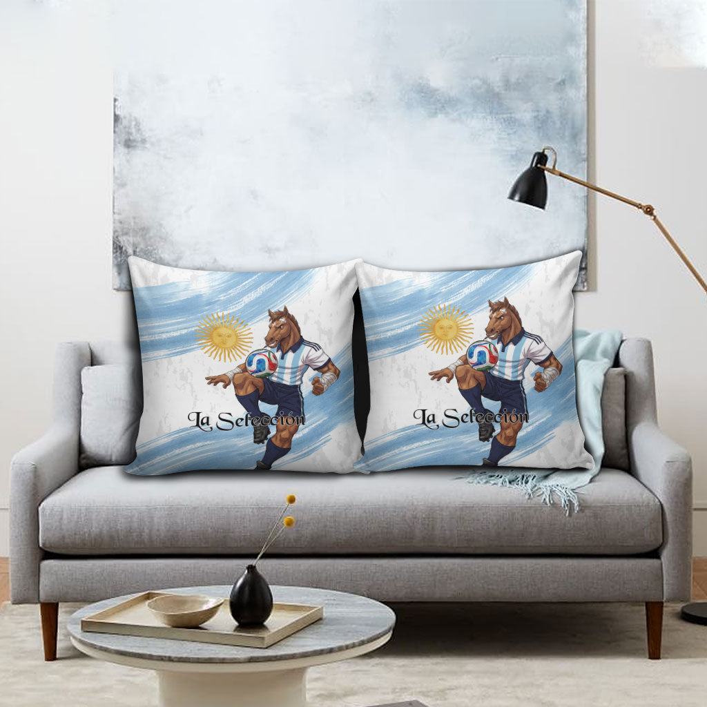 Argentina Football Pillow Cover La Seleccion Horse - Sun Of May