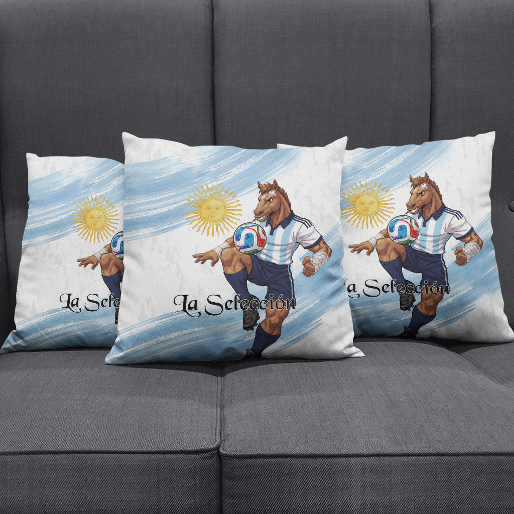 Argentina Football Pillow Cover La Seleccion Horse - Sun Of May