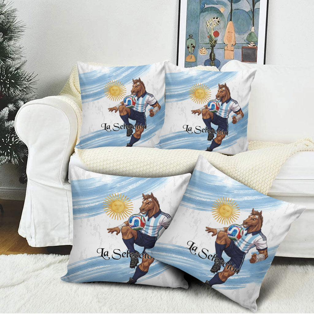 Argentina Football Pillow Cover La Seleccion Horse - Sun Of May