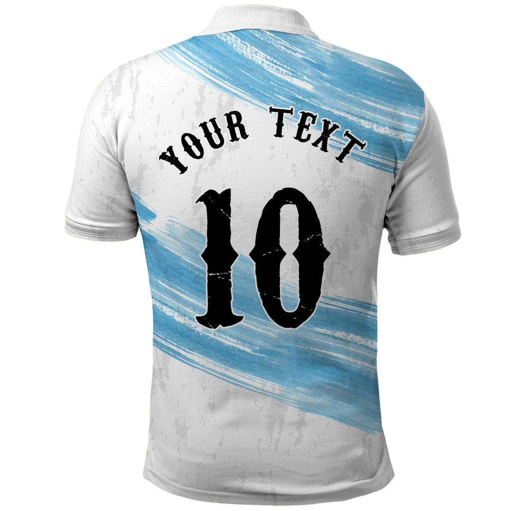 Personalized Argentina Football Polo Shirt La Seleccion Horse - Sun Of May
