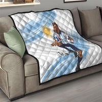 Argentina Football Quilt La Seleccion Horse - Sun Of May