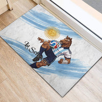 Argentina Football Rubber Doormat La Seleccion Horse - Sun Of May
