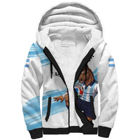 Personalized Argentina Football Sherpa Hoodie La Seleccion Horse - Sun Of May