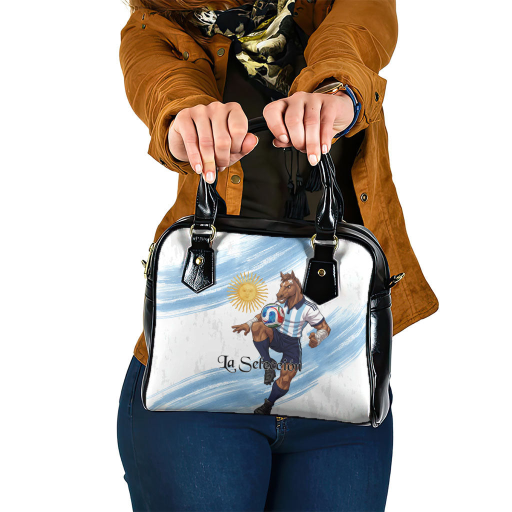 Argentina Football Shoulder Handbag La Seleccion Horse - Sun Of May