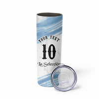 Personalized Argentina Football Skinny Tumbler La Seleccion Horse - Sun Of May