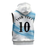 Personalized Argentina Football Sleeveless Hoodie La Seleccion Horse - Sun Of May