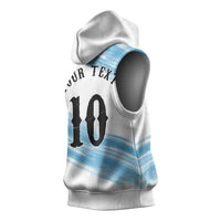 Personalized Argentina Football Sleeveless Hoodie La Seleccion Horse - Sun Of May