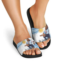 Argentina Football Slide Sandals La Seleccion Horse - Sun Of May