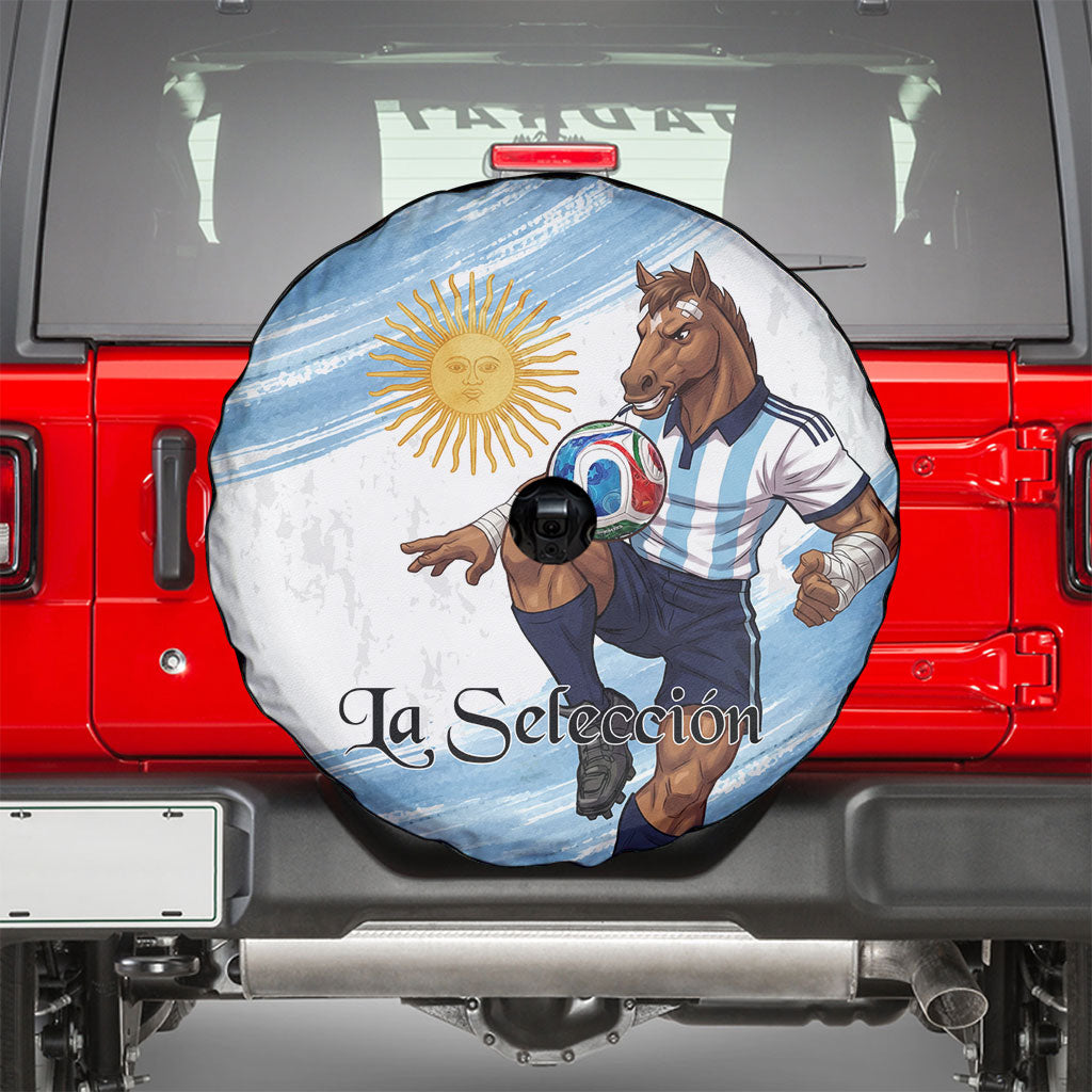 Argentina Football Spare Tire Cover La Seleccion Horse - Sun Of May
