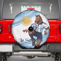 Argentina Football Spare Tire Cover La Seleccion Horse - Sun Of May