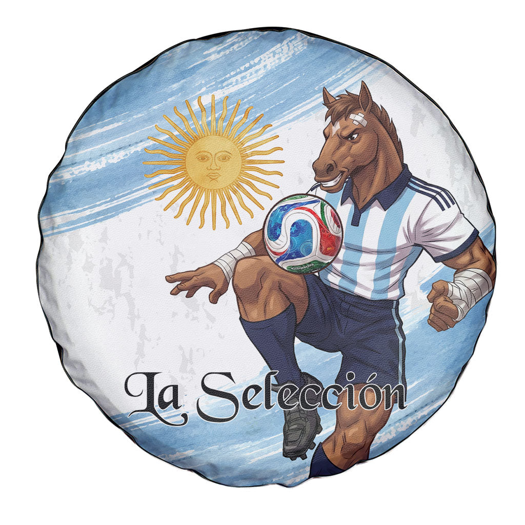 Argentina Football Spare Tire Cover La Seleccion Horse - Sun Of May