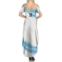 Personalized Argentina Football Summer Maxi Dress La Seleccion Horse - Sun Of May