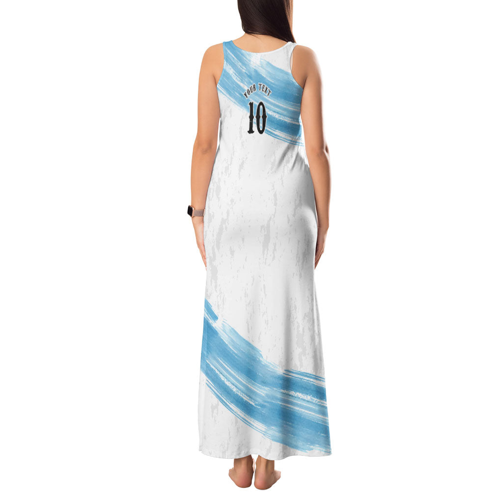 Personalized Argentina Football Tank Maxi Dress La Seleccion Horse - Sun Of May