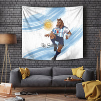 Argentina Football Tapestry La Seleccion Horse - Sun Of May