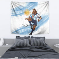 Argentina Football Tapestry La Seleccion Horse - Sun Of May