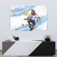 Argentina Football Tapestry La Seleccion Horse - Sun Of May