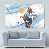 Argentina Football Tapestry La Seleccion Horse - Sun Of May
