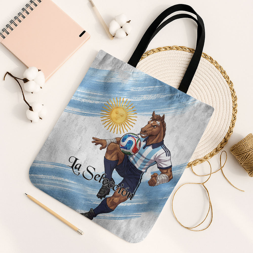 Argentina Football Tote Bag La Seleccion Horse - Sun Of May