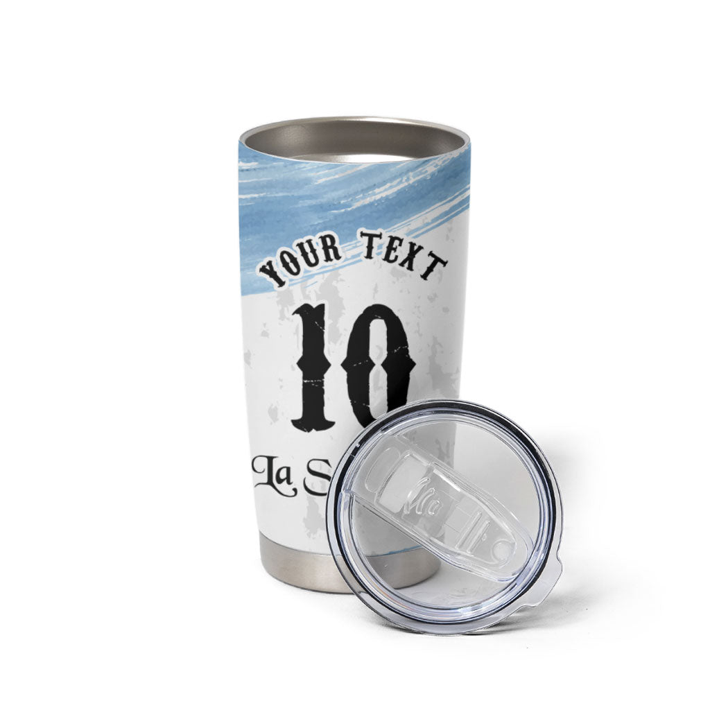 Personalized Argentina Football Tumbler Cup La Seleccion Horse - Sun Of May