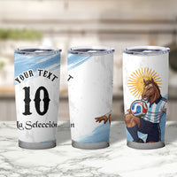 Personalized Argentina Football Tumbler Cup La Seleccion Horse - Sun Of May