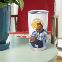Personalized Argentina Football Tumbler Cup La Seleccion Horse - Sun Of May