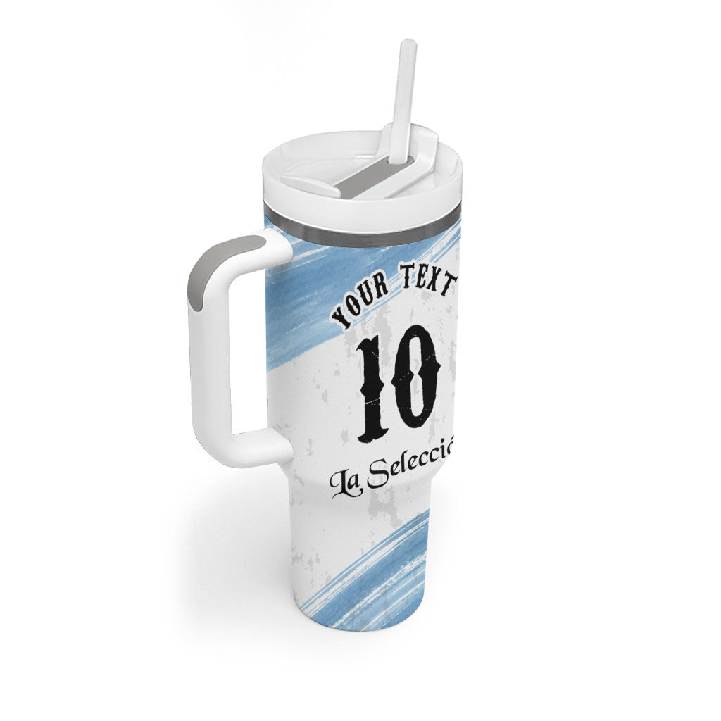 Personalized Argentina Football Tumbler With Handle La Seleccion Horse - Sun Of May
